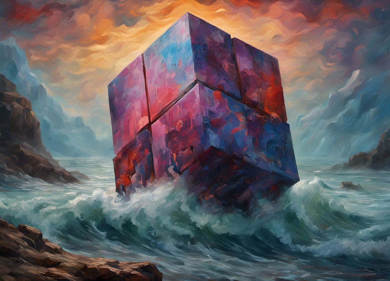 A Horrific Giant Gelatinous Cube AI Generated Artwork NightCafe Creator