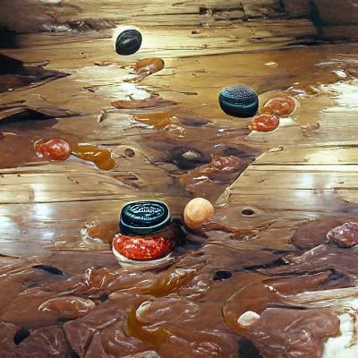 FudPucker’s but the floor contains hockey pucks and the ceil...