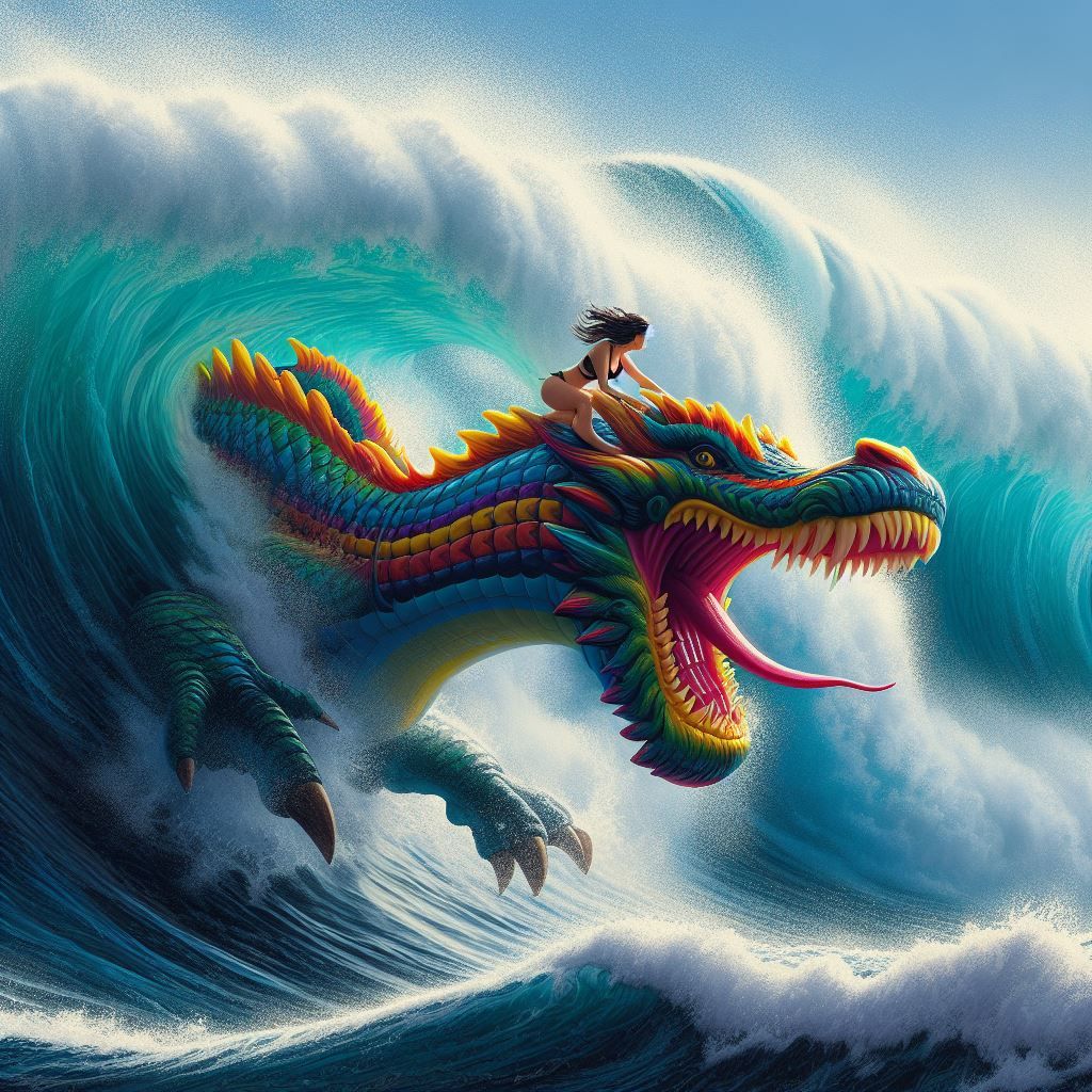 That's no pooltoy that's actually a dragon