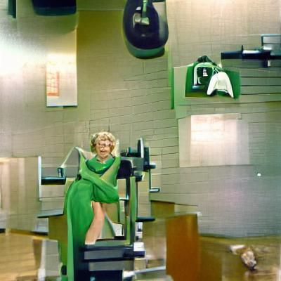 marjorie taylor green at the gym - AI Generated Artwork - NightCafe Creator