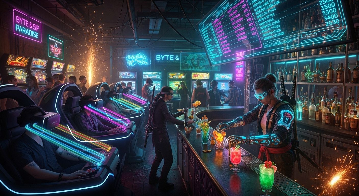 Cyberpunk barroom