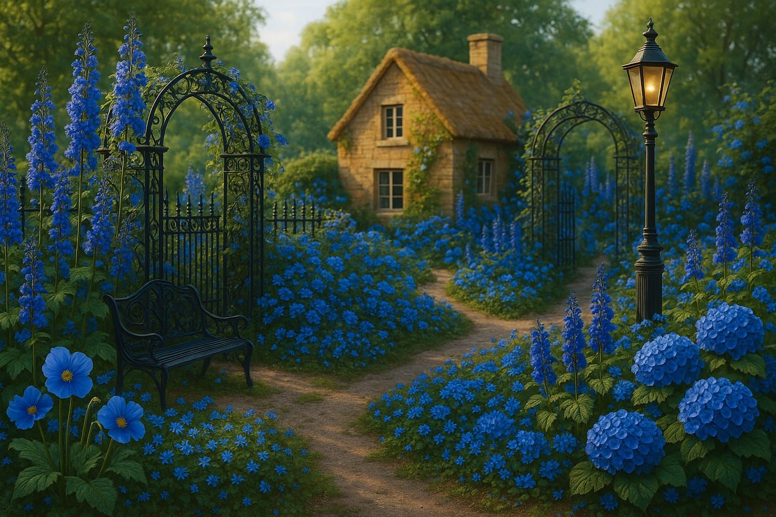 Victorian Garden at Golden Hour