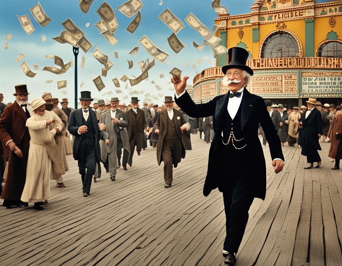 The Monopoly Man, on the Boardwalk  by @Mister