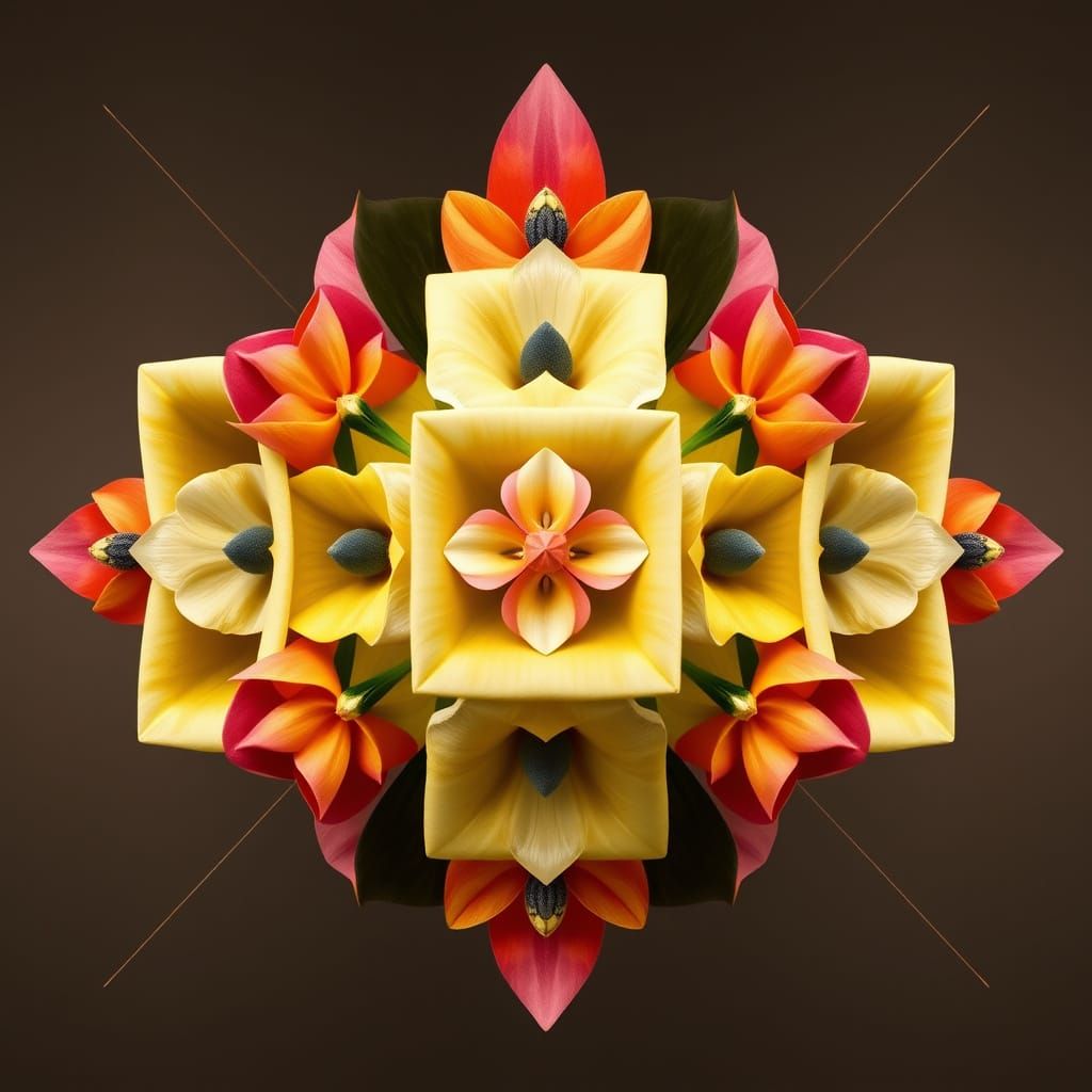 Square flowers  by @CyrilL