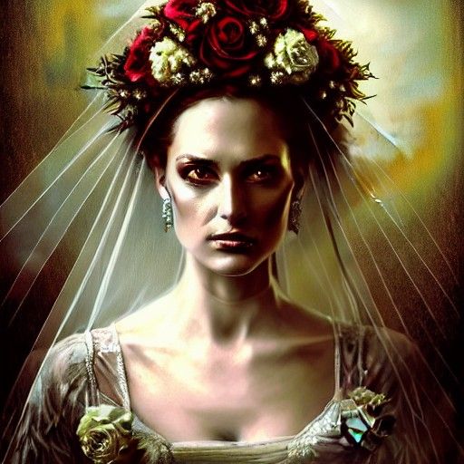 Victorian Bride by Greg Rutkowski Dan Mumford James Gurney a...