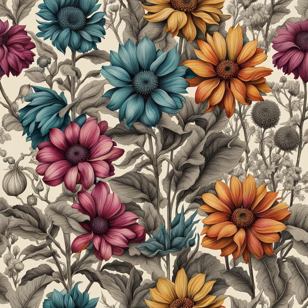 Ink Flowers  by @ReapersWisp