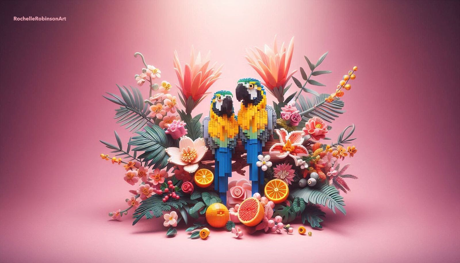 Parrots - Lego Art