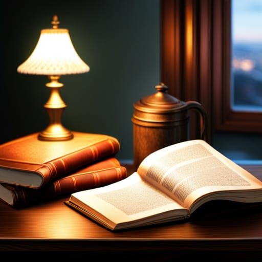 AI's Choice Challenge - ultrarealistic: cozy: home: library:...