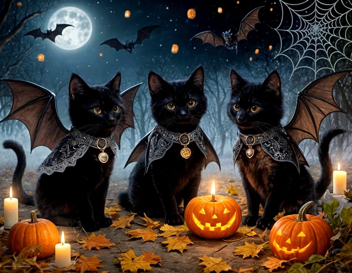 In Bat Costumes  by @Katarzyna S-J