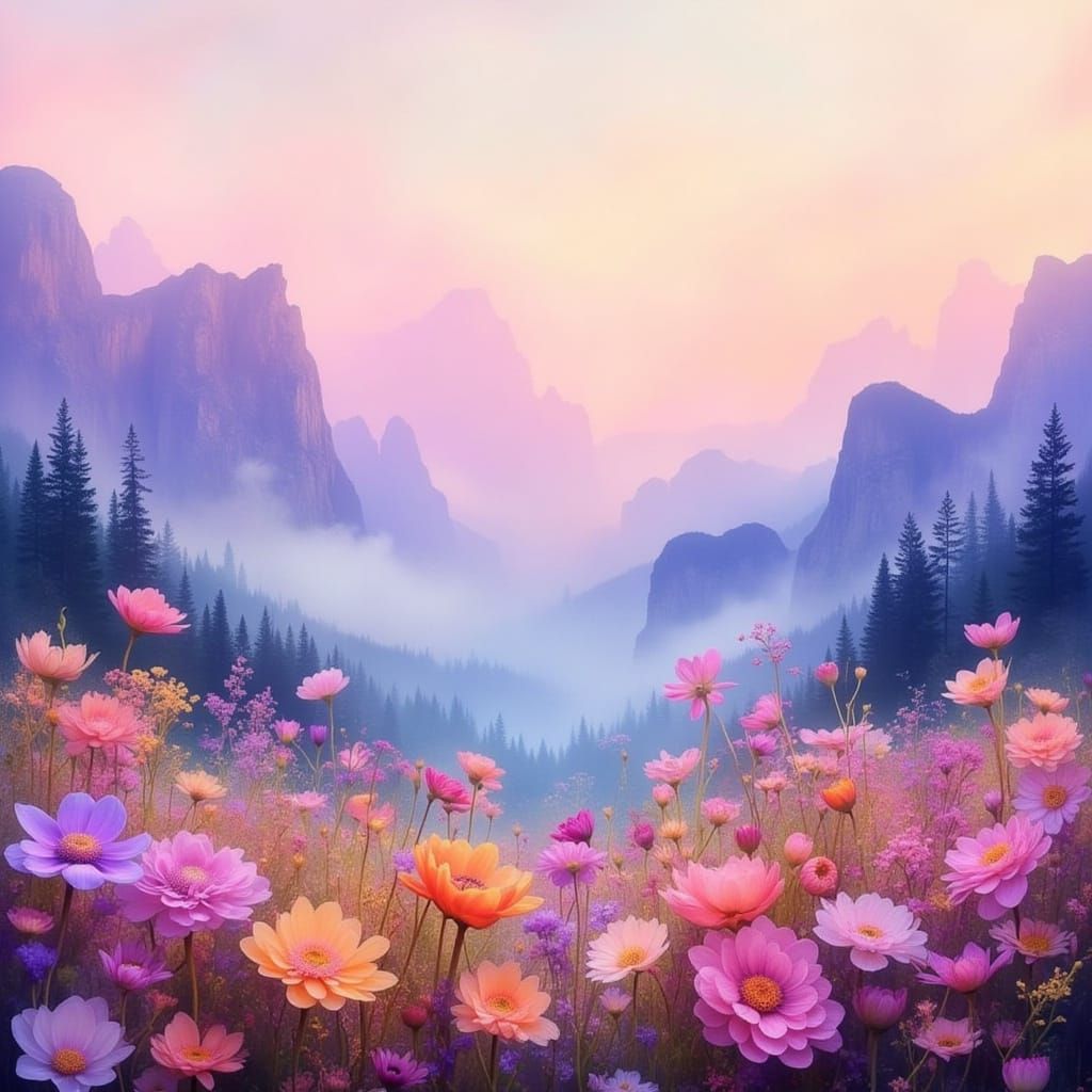 Mountain Blooms  by @Camellia Lane