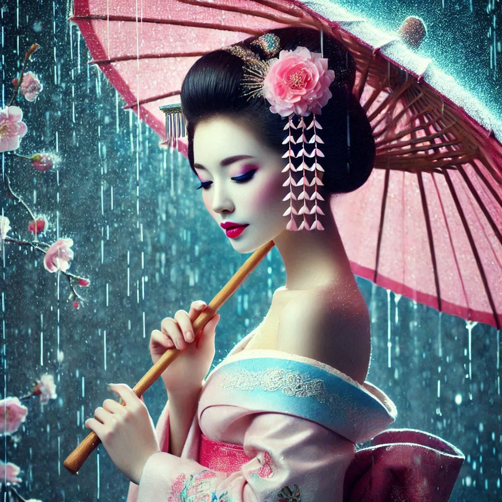 Geisha in the Rain
