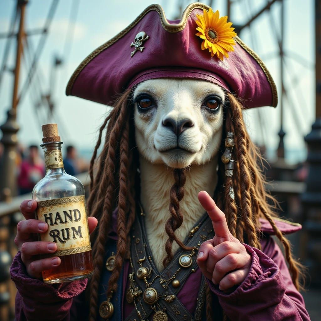 "CAAAaaarl, why is the hand rum gone?"        
"Because I had a rumbly in my tumblies... that only Hand Rum could satisf...