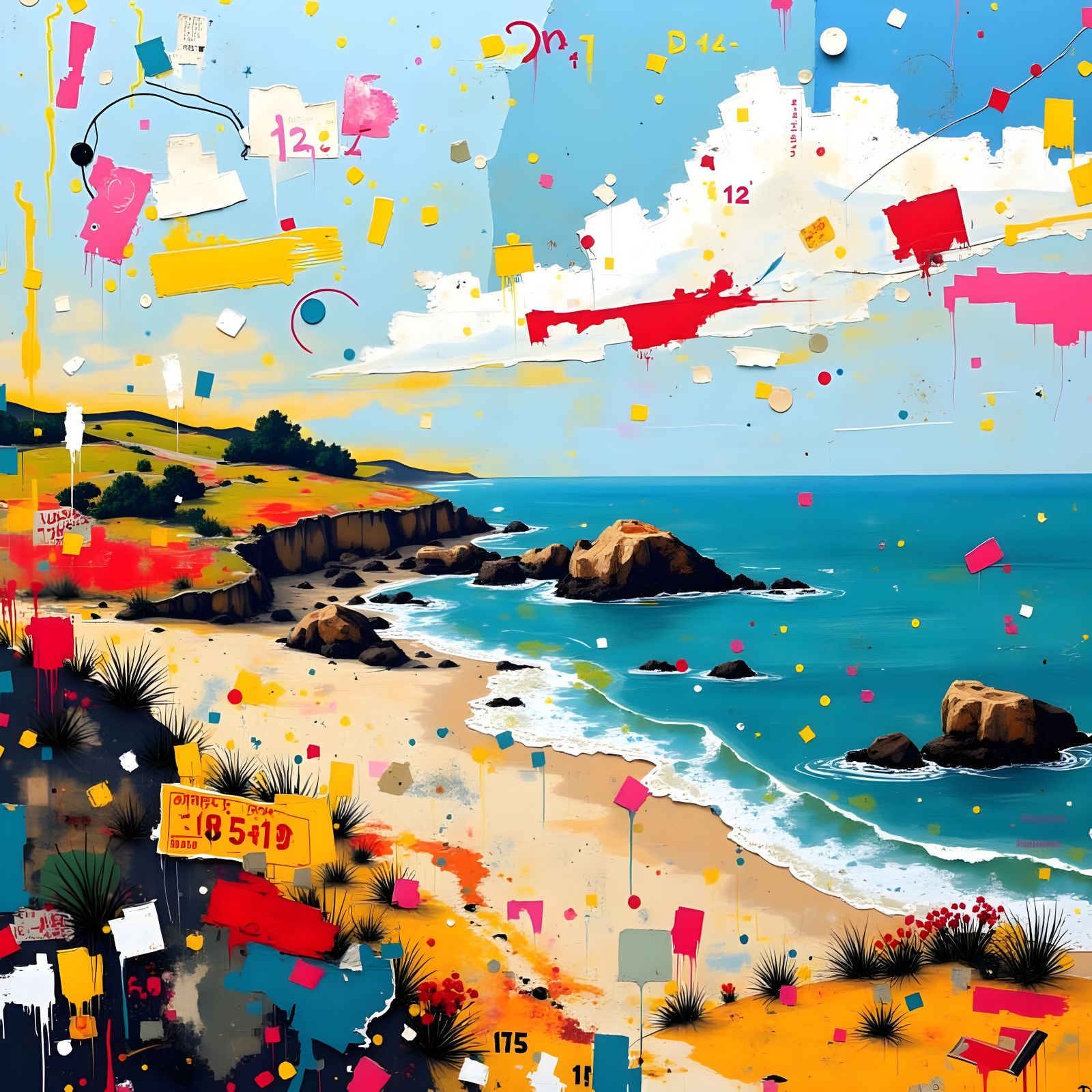 <lora:Landspace:1.0> vibrant seashore