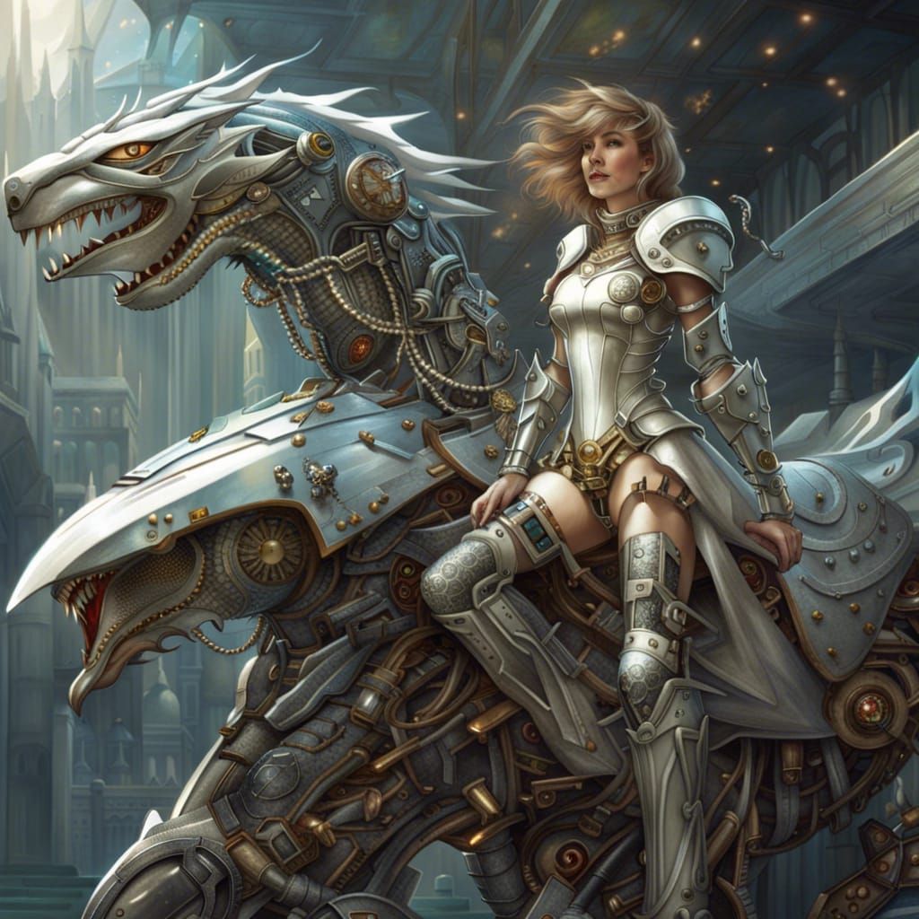 knights and dragons of the future work together  by @CJVF