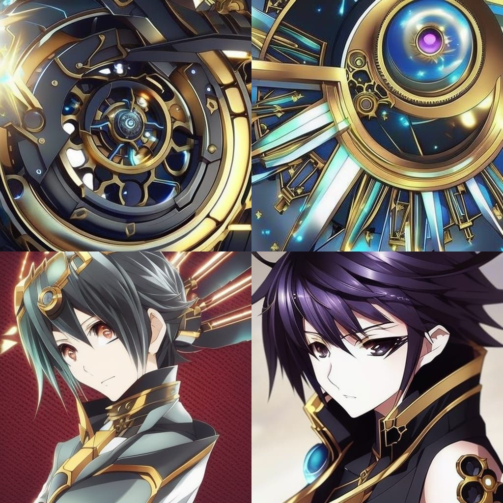 Mechanical Eye made of gold and titanium by artist "anime", ...