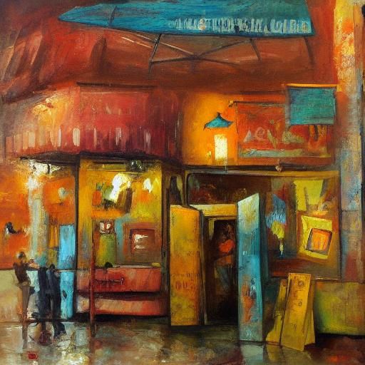 Local store of bore
Neighborhood storefronts by Oskar Kokoschka and Rembrandt 