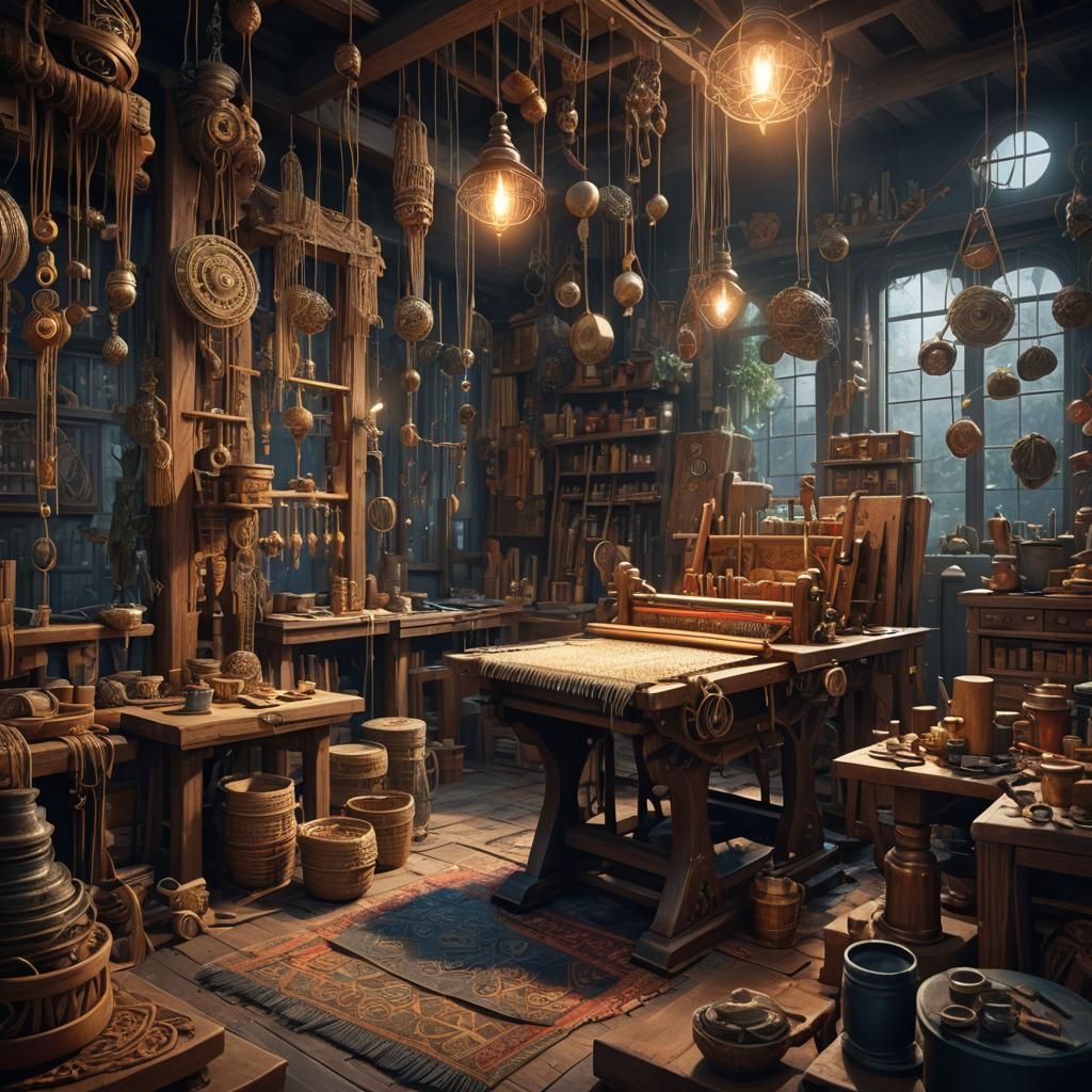 a weaver's workshop