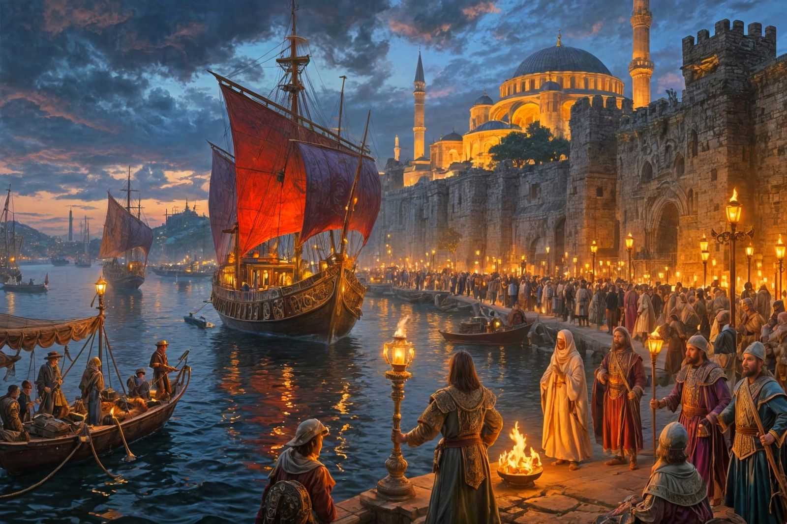 The Great Harbour of Constantinople: Historical Painting