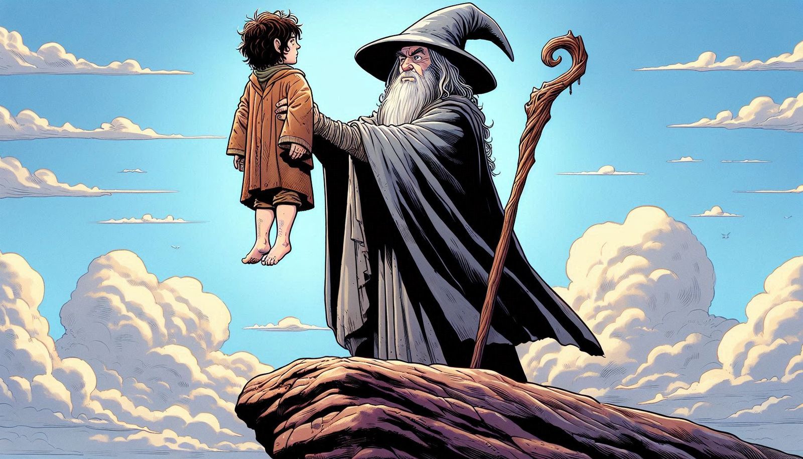 Attempts to change Rafiki and Simba To Gandalf and Frodo