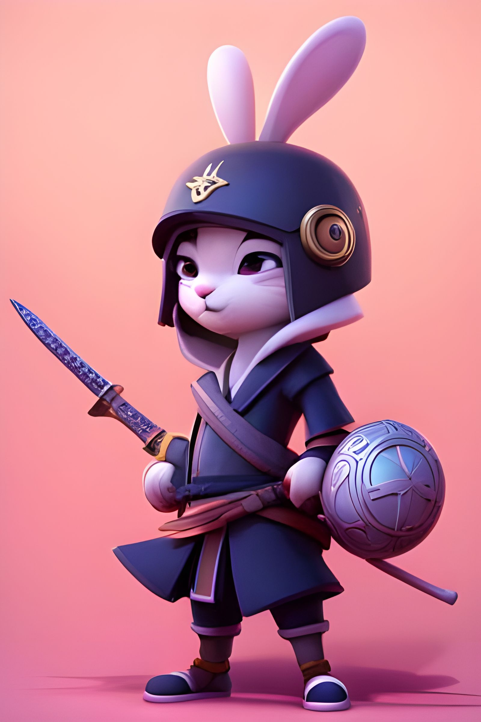 Bunny Samurai - AI Generated Artwork - NightCafe Creator