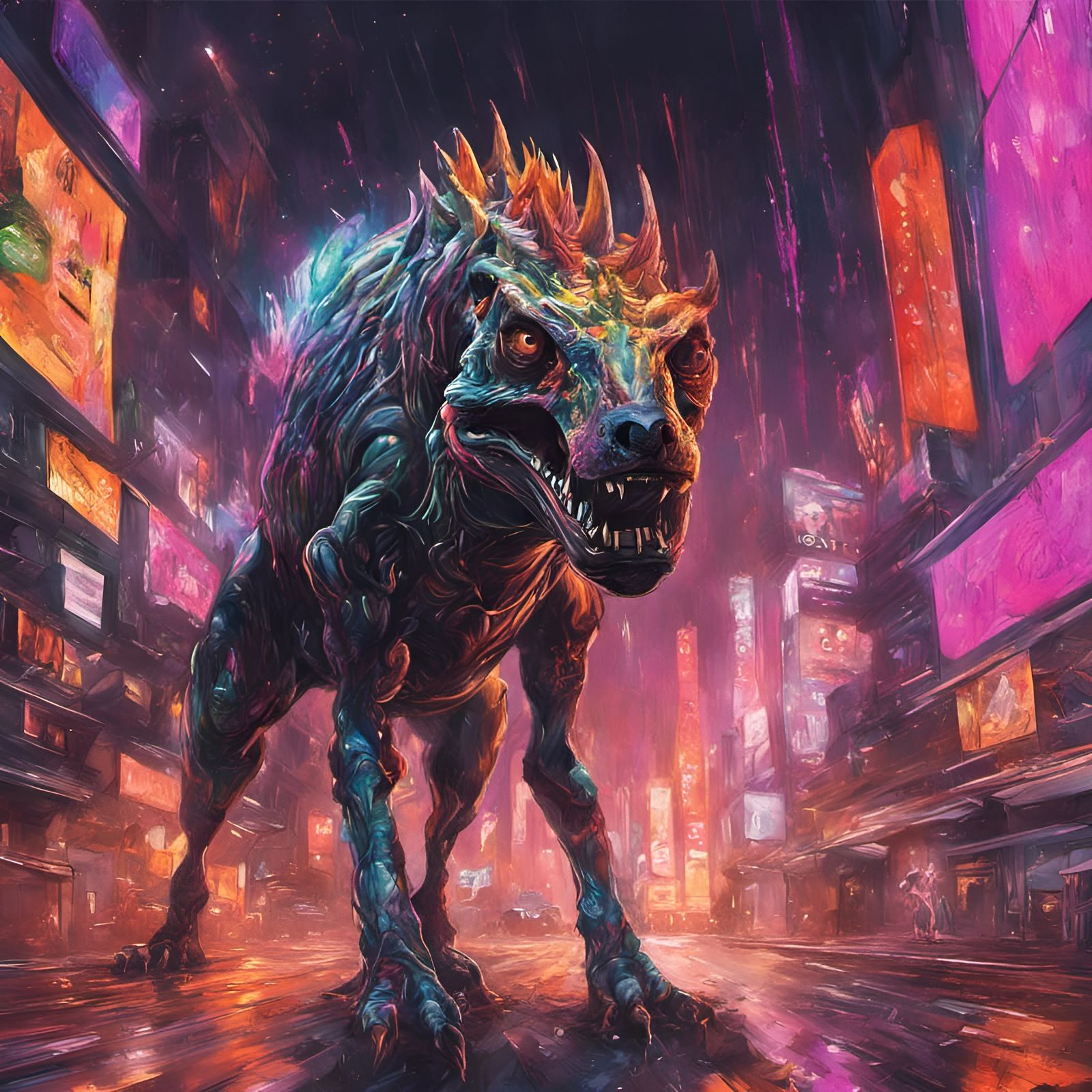 Mutated Wolf/Dino Hybrid