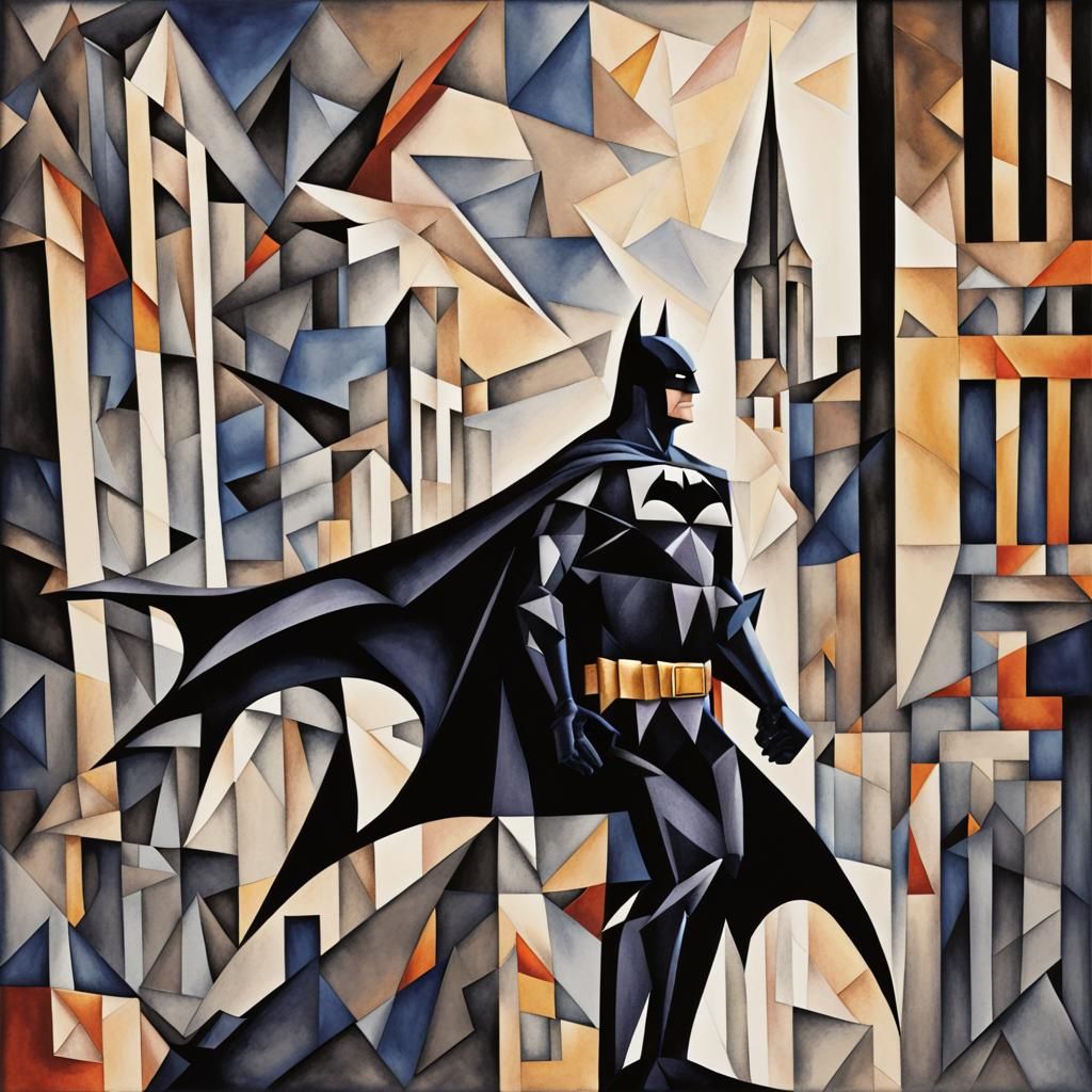 batman cubism  by @ahmadcoins