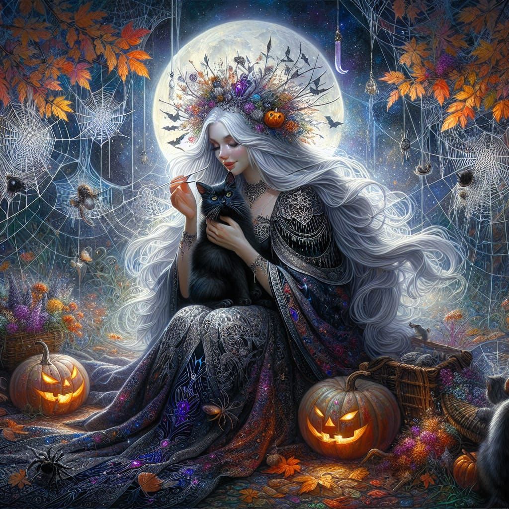 The Moonlit Witch and Her Midnight Companion