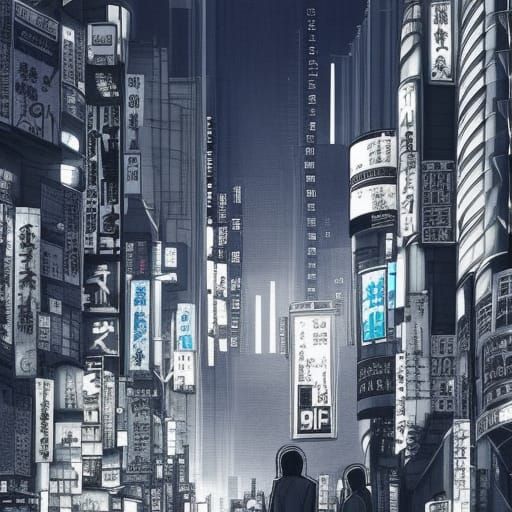 Lost shinjuku, intricate detail, beautiful scenery, matte pa...