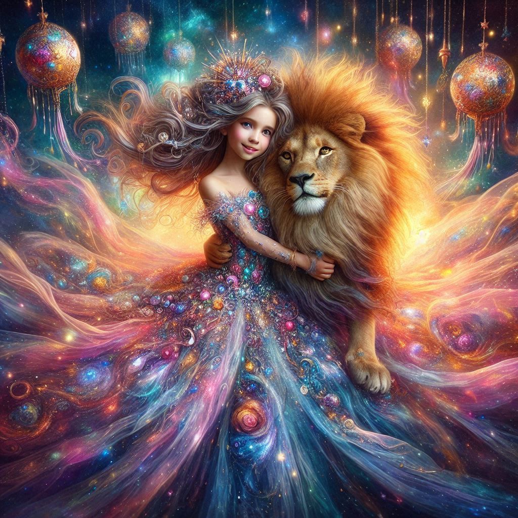 The celestial princess and the majestic Lion