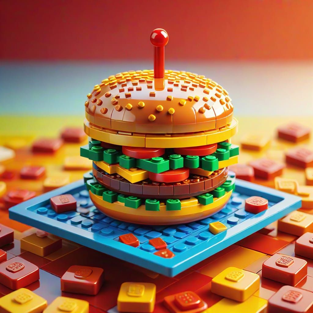 Lego burger   by @RedPixie