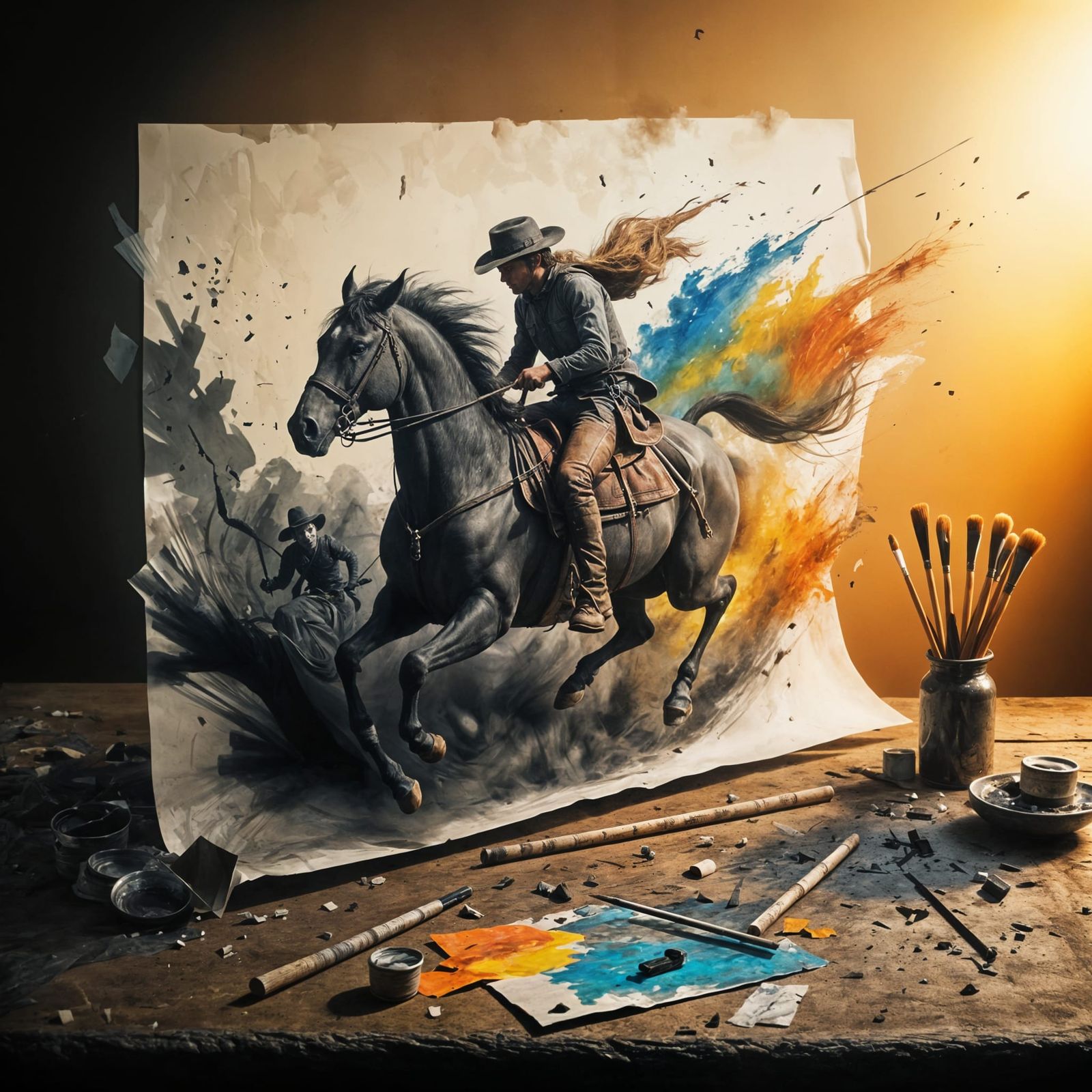 The painted rider escaped the chase into the real world  by @SrgGrkv