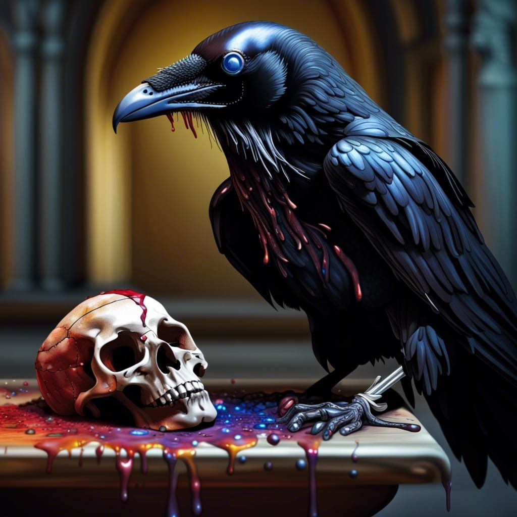 Ravenous Raven - AI Generated Artwork - NightCafe Creator