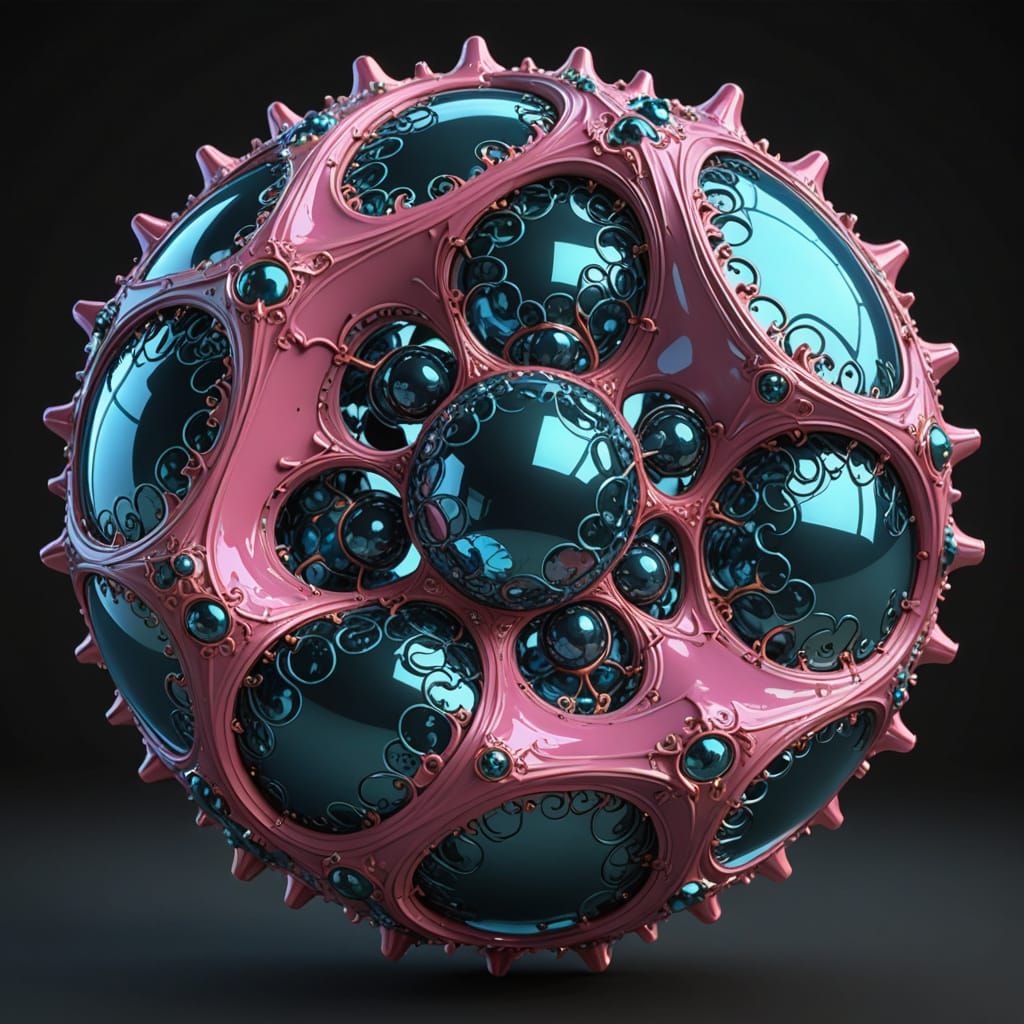 Mandelbulb-like fractal manifold exhibiting emergent topological extravaganza, using exact mathematical iteration: for points \mathbf{c} = (...