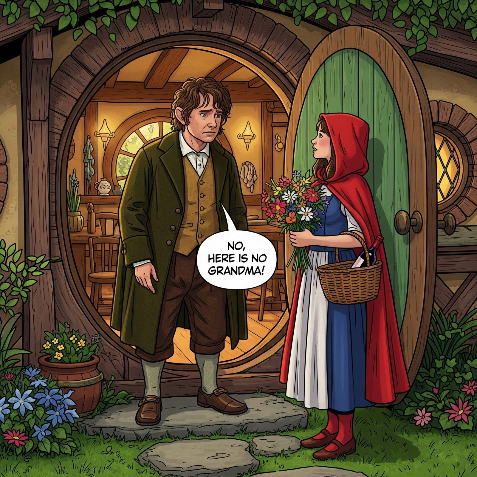 Red Riding Hood accidently came to Hobbiton