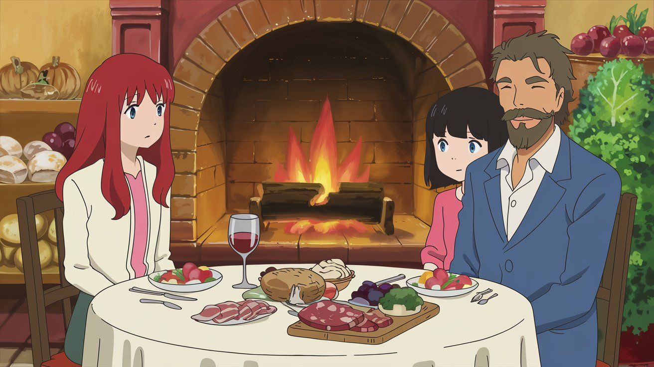 Virtual dinner with nightcafé friends