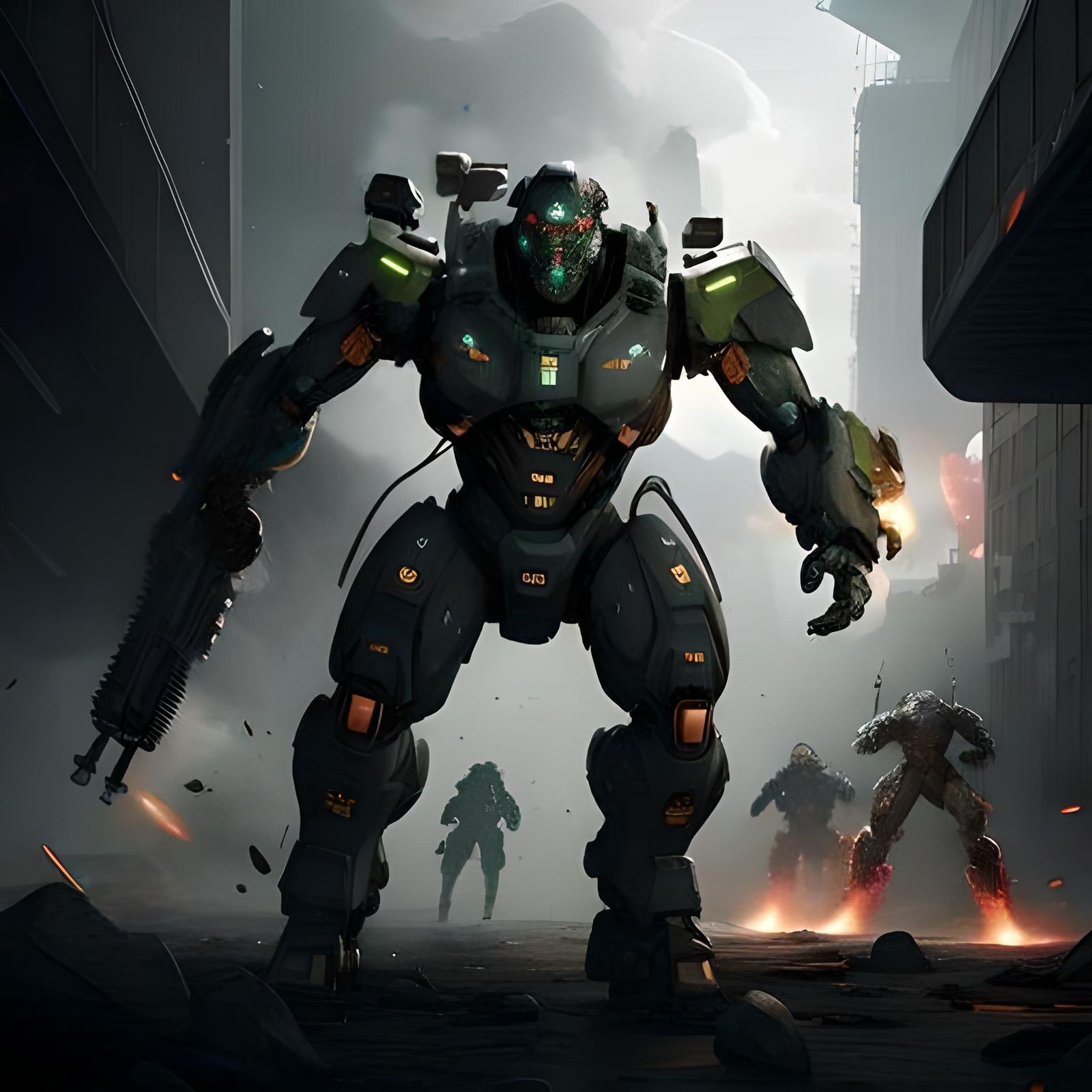 Non upload evolution: Agility Power Armor mounted Active Pro...
