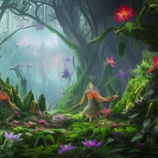 Fae World - Ai Generated Artwork - Nightcafe Creator