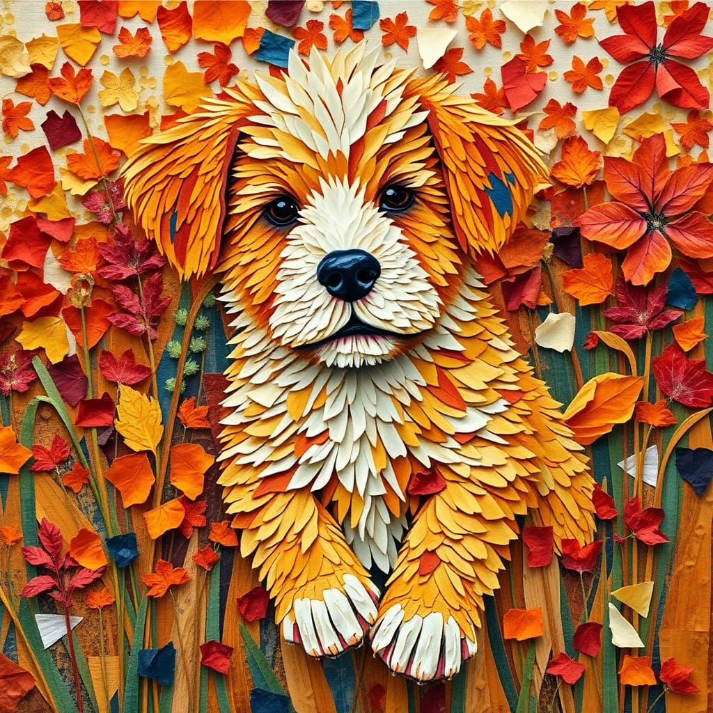 Autumn puppy