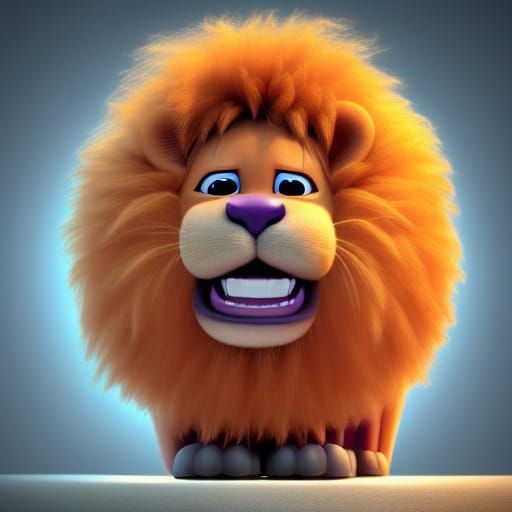 fluffy lion