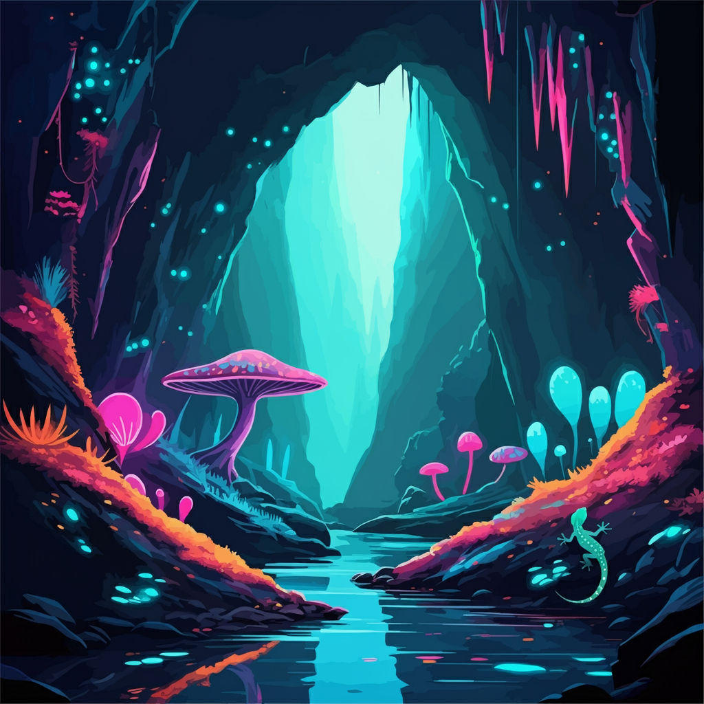 Glowing Alien Cavern #2