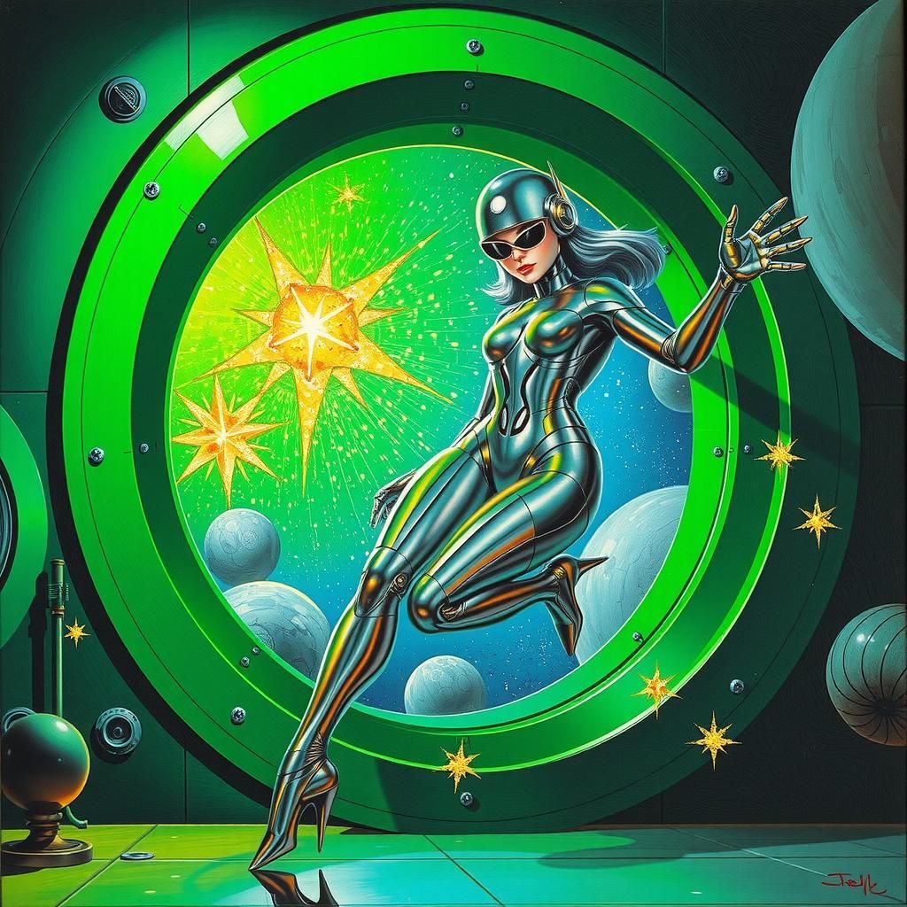 hajime sorayama retro 80s sci-fi futurism cyberpunk space ro...