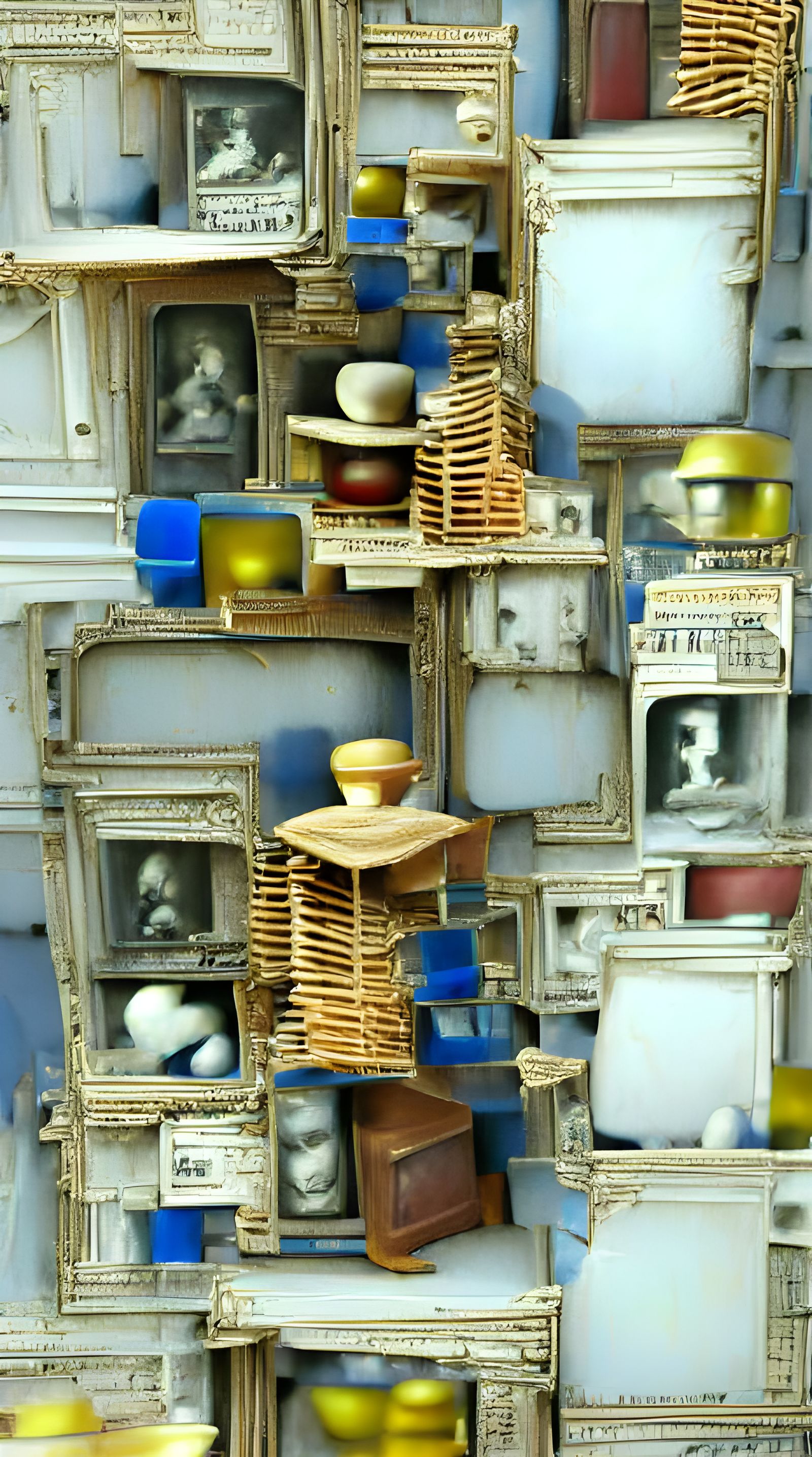 Joseph Cornell stacked box construction