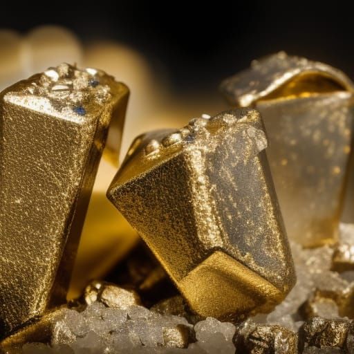 Raw Gold ores  by @Djiel