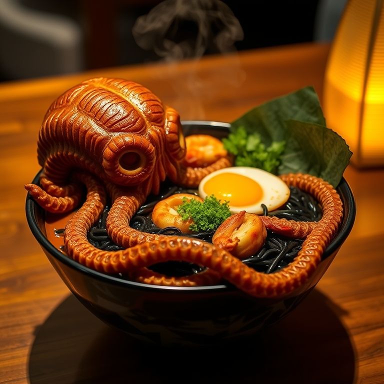 Real life style delicious freshly cooked ramen noodles made ...