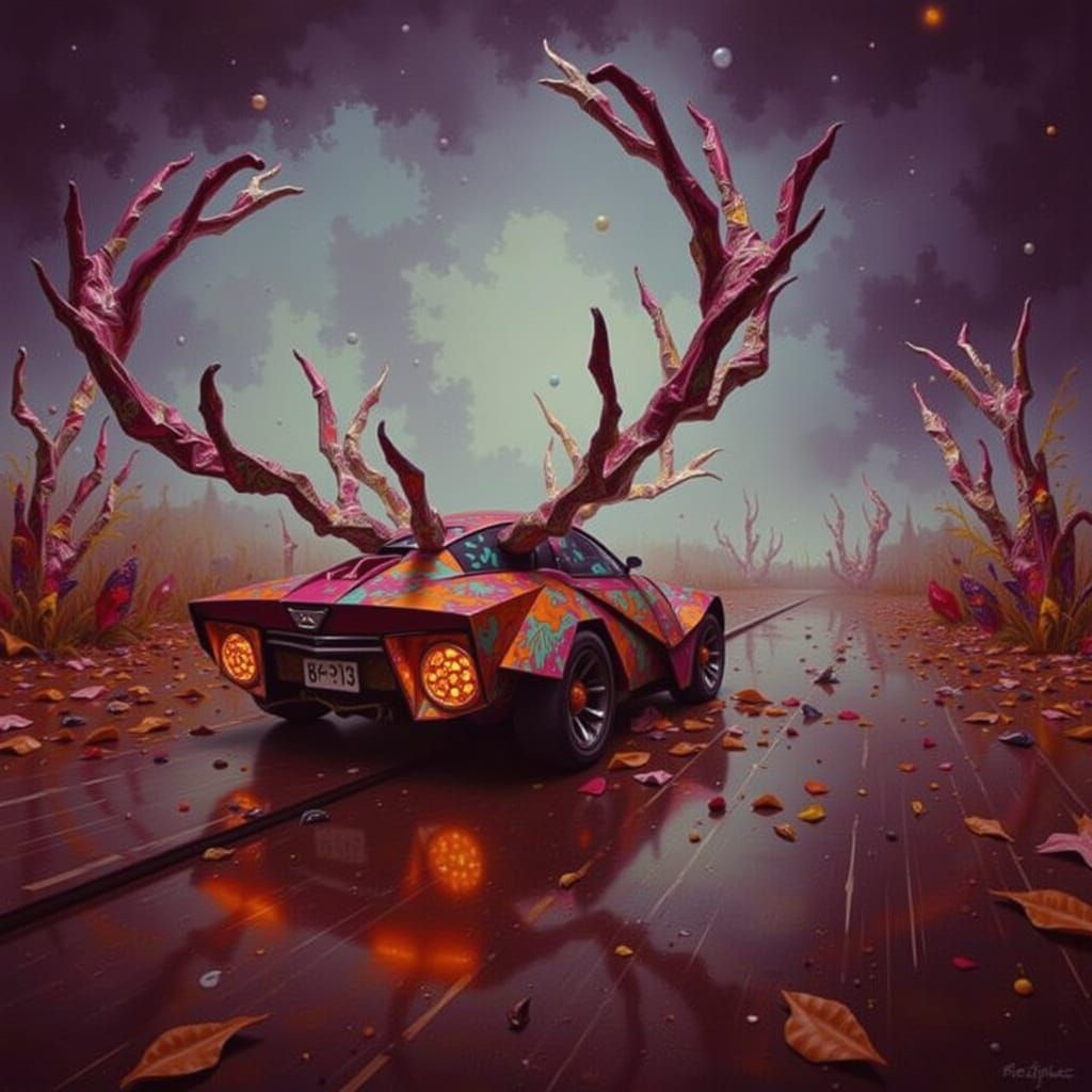 <lora:ORIGAMI STAG:1.0> Car