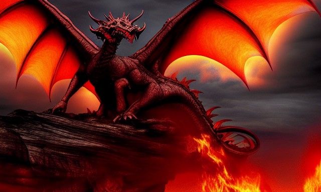 Hell Fire Dragon - AI Generated Artwork - NightCafe Creator