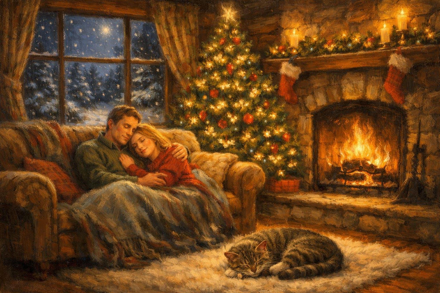 Cozy Christmas Eve  by @Abbydon