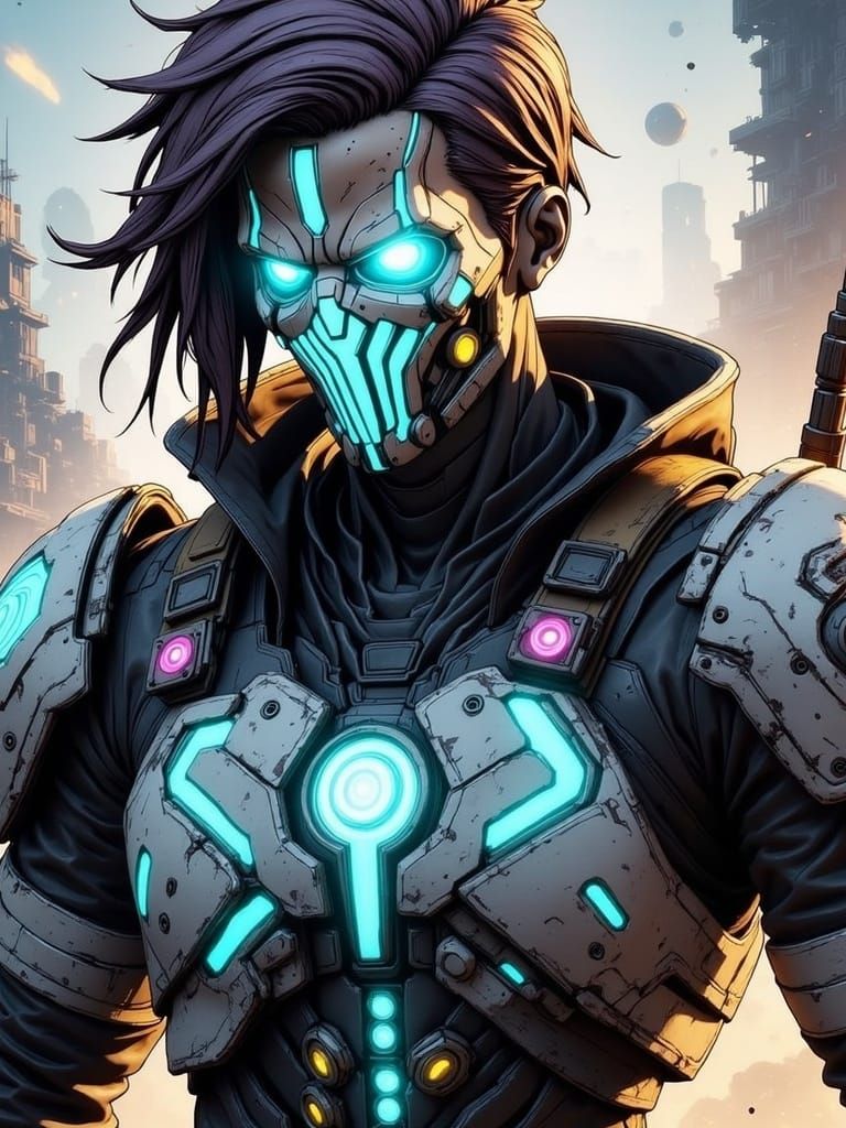 <lora:Elementz-FL:1.0>  ultrafine full portrait HD 3D Octane HD Image; Beautifully Authentic badass juggernaut mercenary in borderlands art...