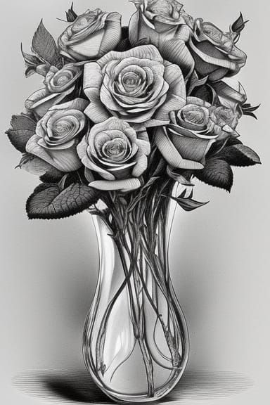 Vase Floral design Rose Flower bouquet Drawing, vase, flower Arranging,  artificial Flower, vase png | PNGWing