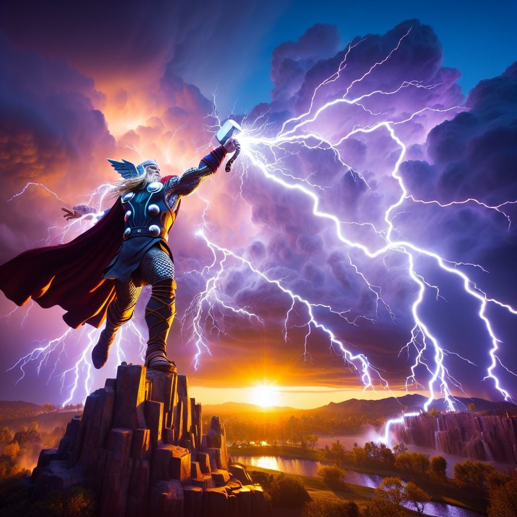 Thor, Norse god of thunder - AI Generated Artwork - NightCafe Creator